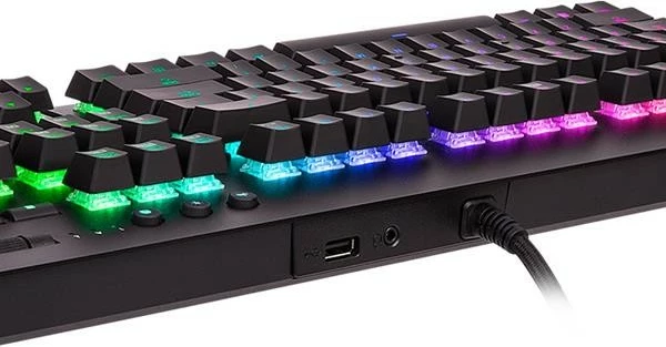 Gaming mehanska tipkovnica Thermaltake Level 20 GT RGB Cherry MX Silver, črna