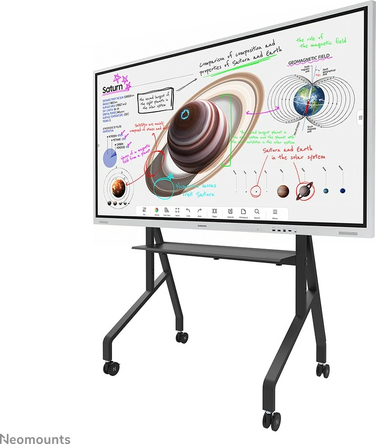 Mobilna multimedijska voziček za TV 55-86", Neomounts FL50-525BL1, nastavljiva višina, polica, črna Mobilna multimedijska voziček za TV 55-86", Neomounts FL50-525BL1, nastavljiva višina, polica, črna