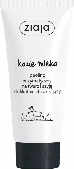 Encimski piling za obraz in vrat Ziaja Goat Milk Enzymatic, za ženske, 75 ml