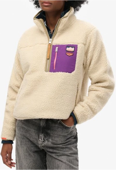 Pletenine ženske Superdry, bež