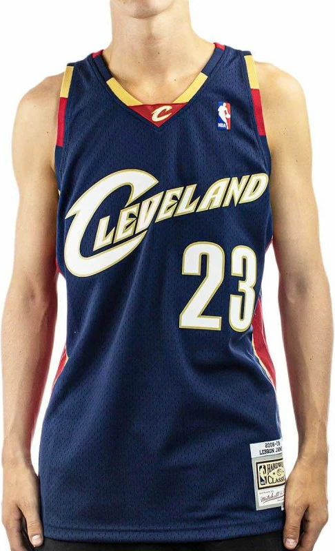 Basketball dres Mitchell & Ness, Cleveland Cavaliers, LeBron James, temno moder