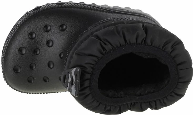 Visoke tople otroške škornje Crocs, črne