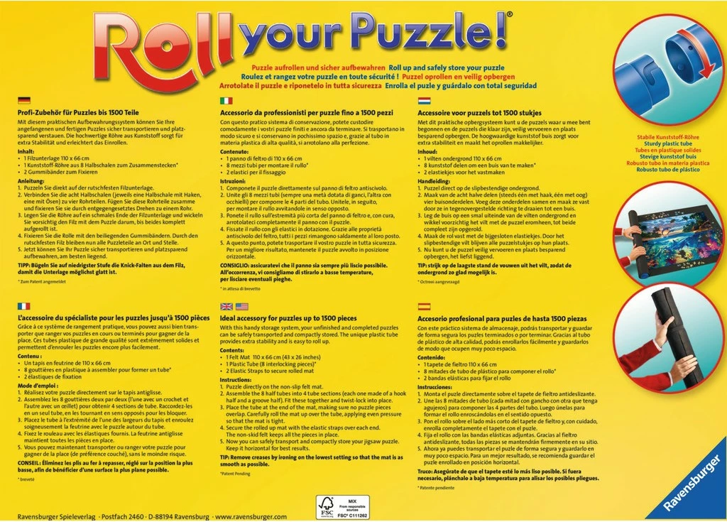 Sestavljanka 300–1500 delov, 14+, črna, Ravensburger 00.017.956