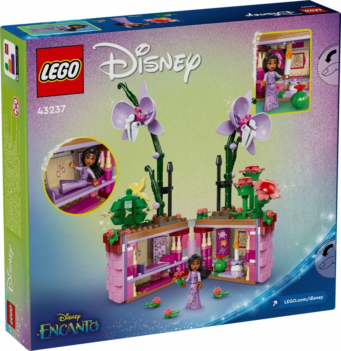 Gradbeni set Encanto Isabeli Flowerpot, LEGO 43237, 641 kosov, za otroke, plastika