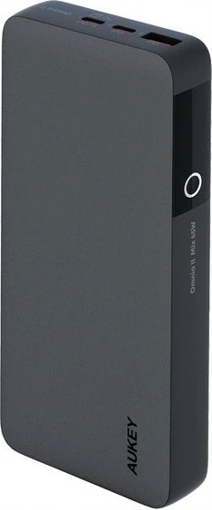 Power bank 20000mAh, 65W, 3x USB, siv — AUKEY PB-Y43
