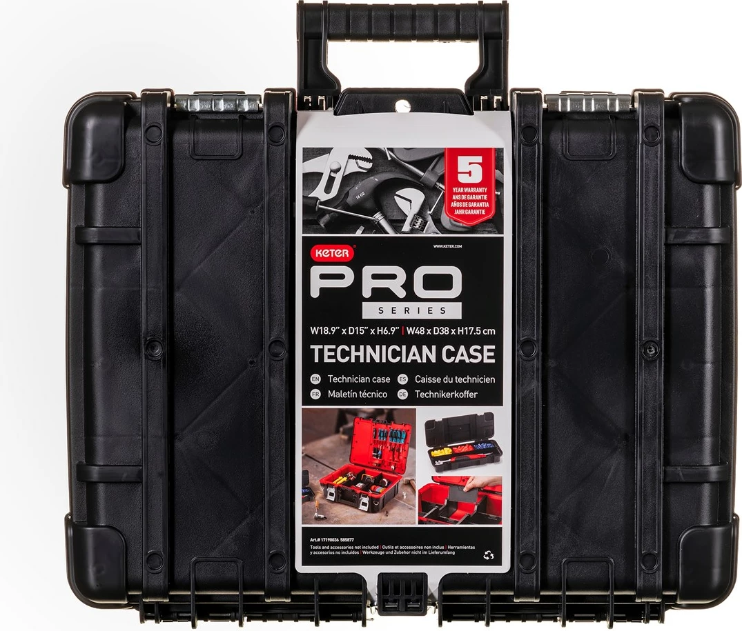 Kovček za orodje Keter 237003, polipropilen, črno/rdeč