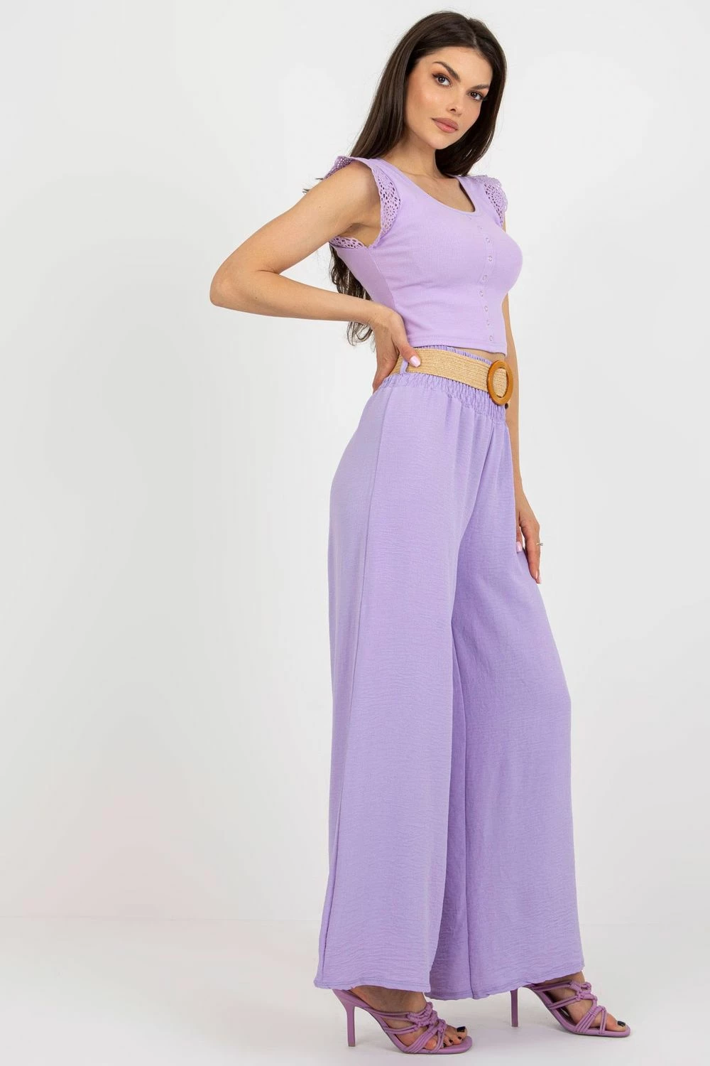 Hlače ženske Italy Moda 180153, vijolične