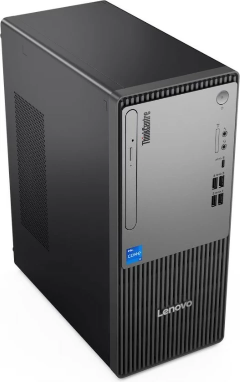 Namizni računalnik Lenovo ThinkCentre neo 50t Gen 5 i3-14100, 8 GB RAM, 256 GB SSD, Windows 11 Pro, črn, z miško in tipkovnico