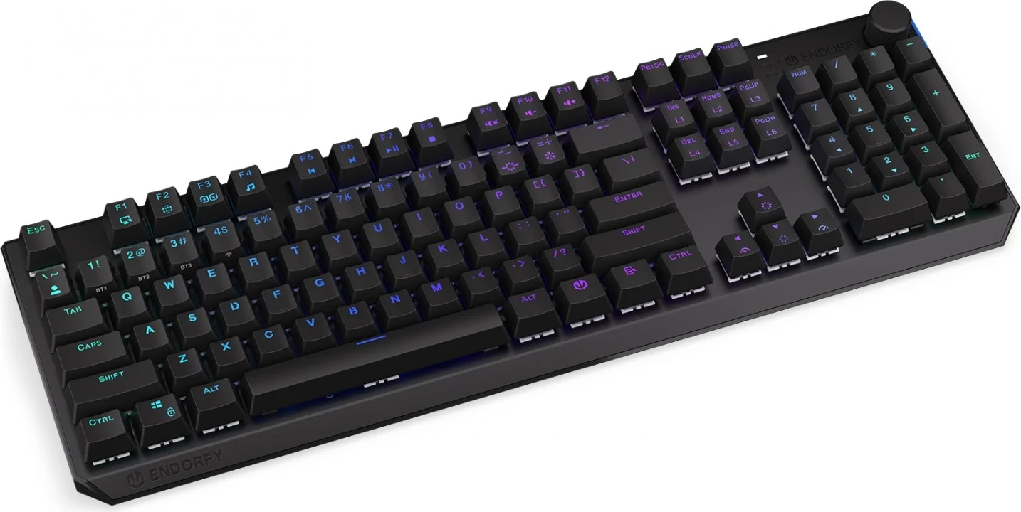 Tipkovnica Endorfy Thock, Wi‑Fi, črna