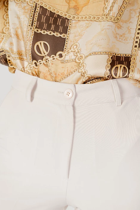 Pantaloni za ženske Hanny Deep, beli