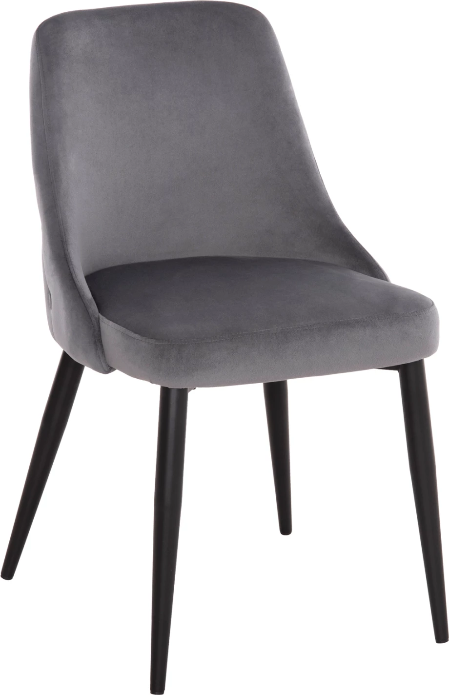 Jedilni stol Serenity FH8527.11 sivo žametno-črne kovinske noge 51x54x83,5Hcm, set 2 kosov