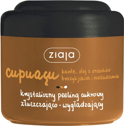 Peeling za telo Ziaja Cupuacu Crystal Sugar, piling in zmehčanje za ženske, 200 ml