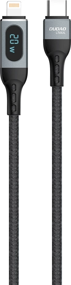 Kabel USB Type C na Lightning, 1 m, 20W, črn (Dudao L7MaxL)