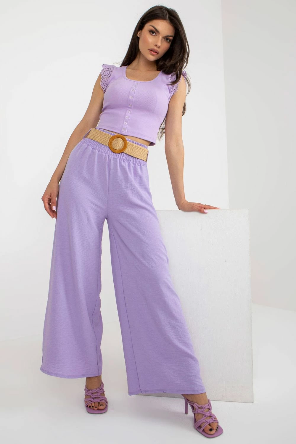 Hlače ženske Italy Moda 180153, vijolične