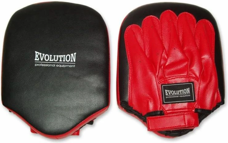 Trenerske rokavice za borilne veščine Yakimasport, sintetične, črno-rdeče