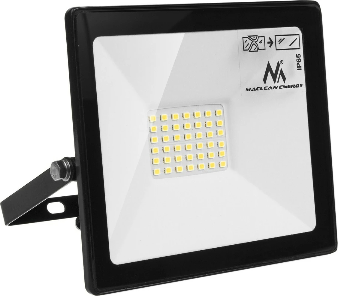 LED reflektor, 30 W, 2400 lm, hladno bela, Maclean MCE530, črn
