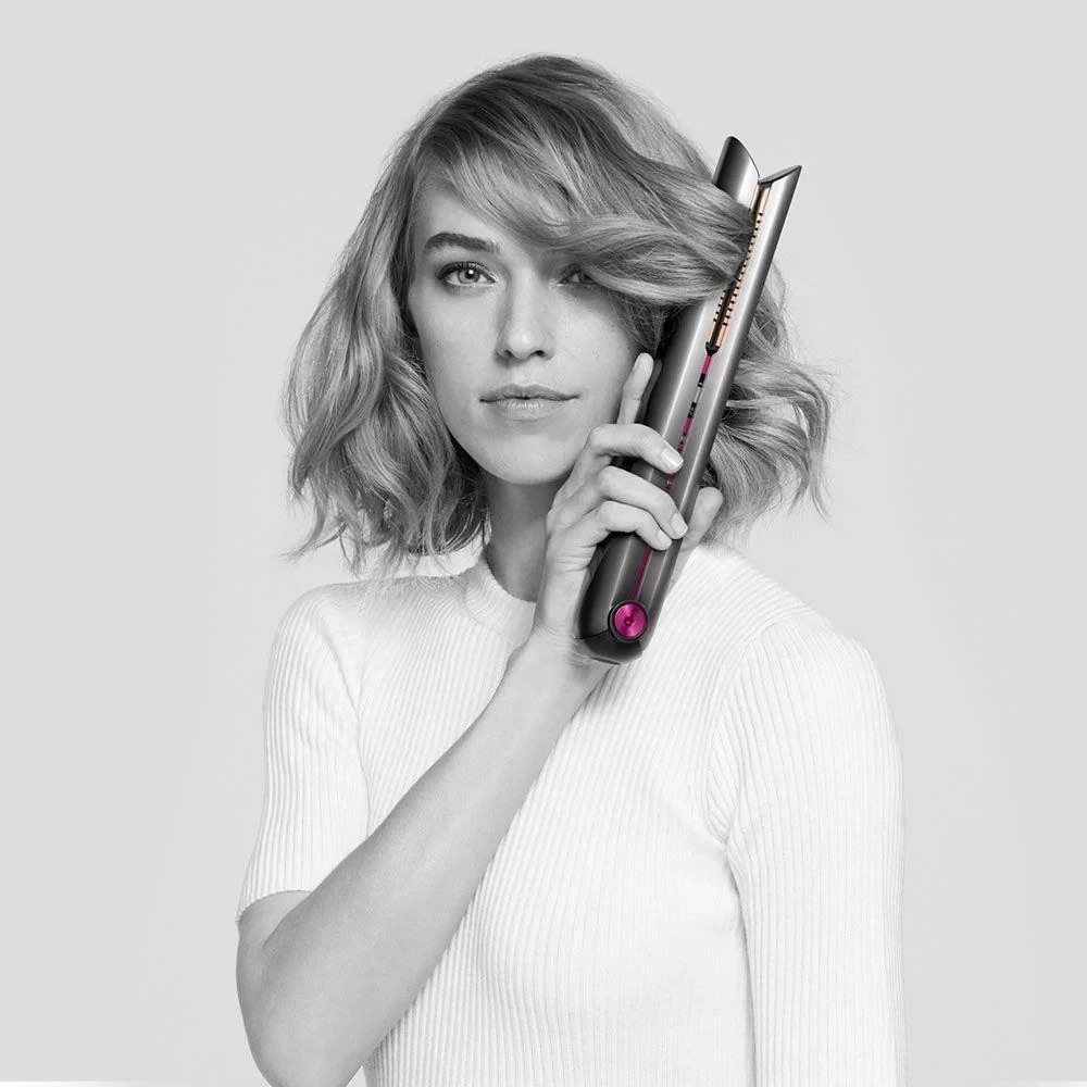 Brezžični ravnalnik las Dyson Corrale, črno-nikljeva/fuksija