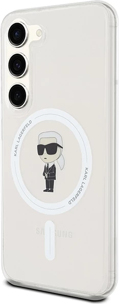 Prozoren ovitek Karl Lagerfeld IML Ikonik MagSafe za Samsung Galaxy S23