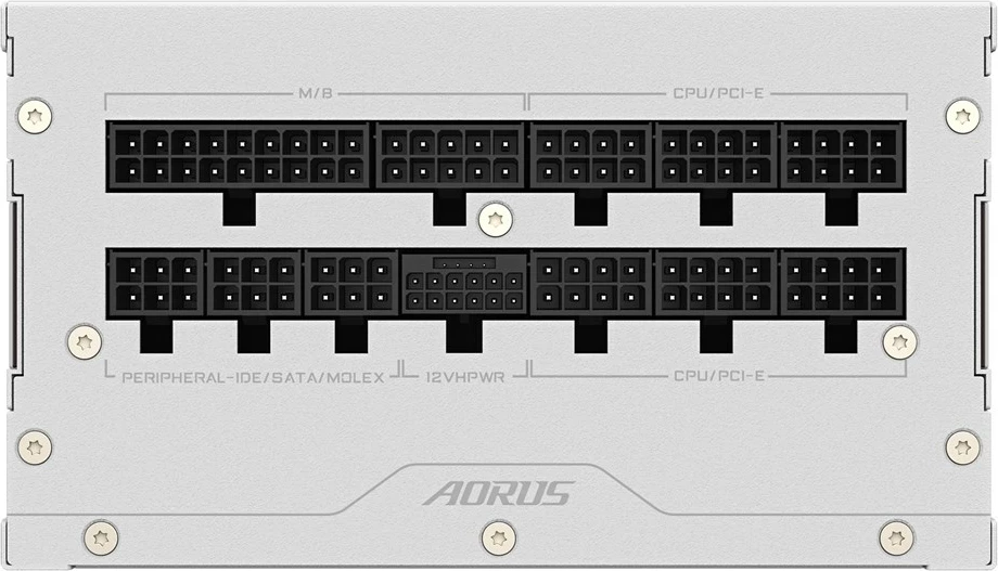 Napajalnik Gigabyte AORUS ELITE P850W ICE, PCIe 5.0, 80 PLUS Platinum, bel