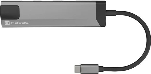 Multiport USB-hub, USB-C, HDMI, Natec, sivi
