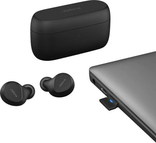 Brezžične slušalke Jabra Evolve2 Buds, USB-A, črne