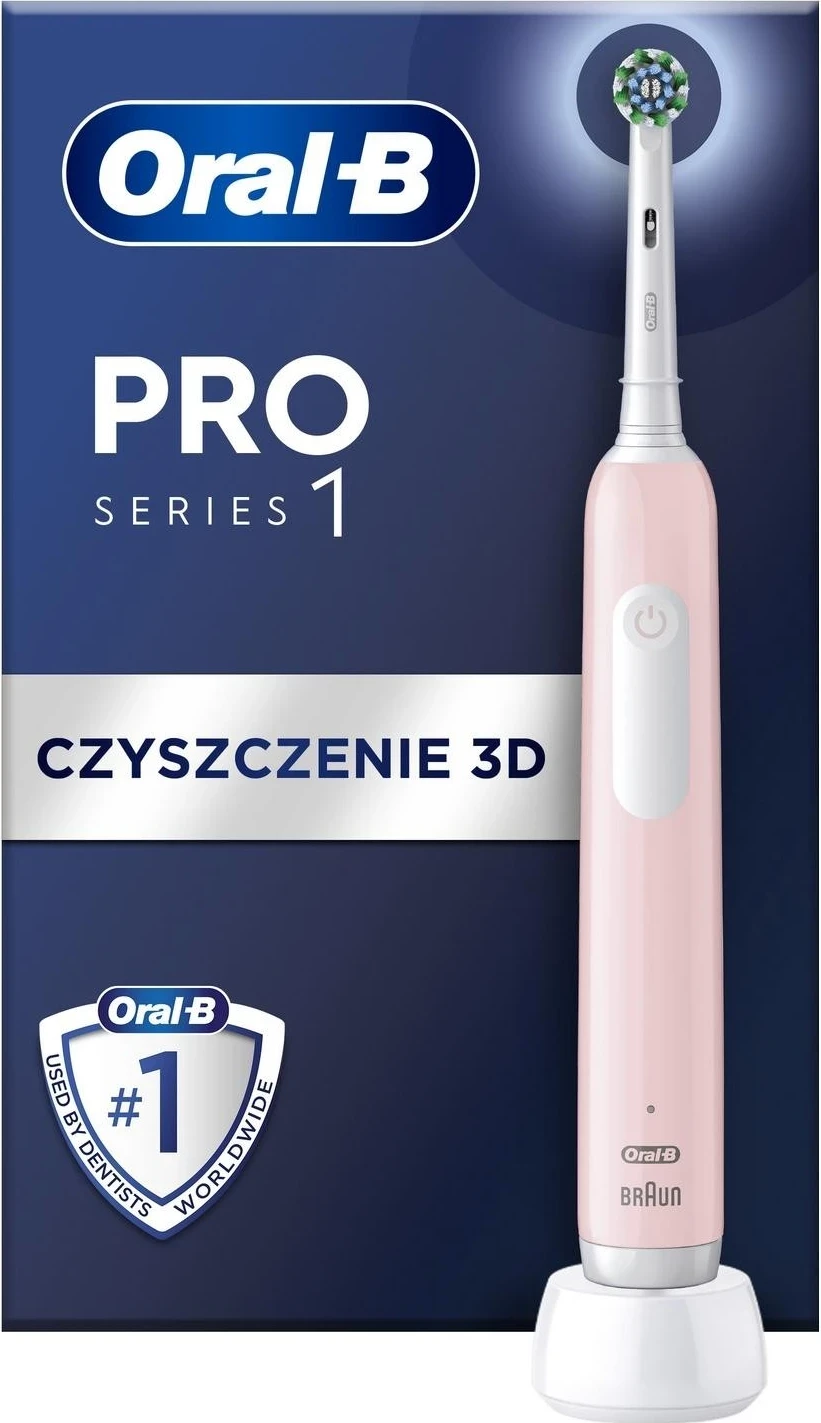 Električna zobna ščetka Oral-B Pro 1 CrossAction, rožnata