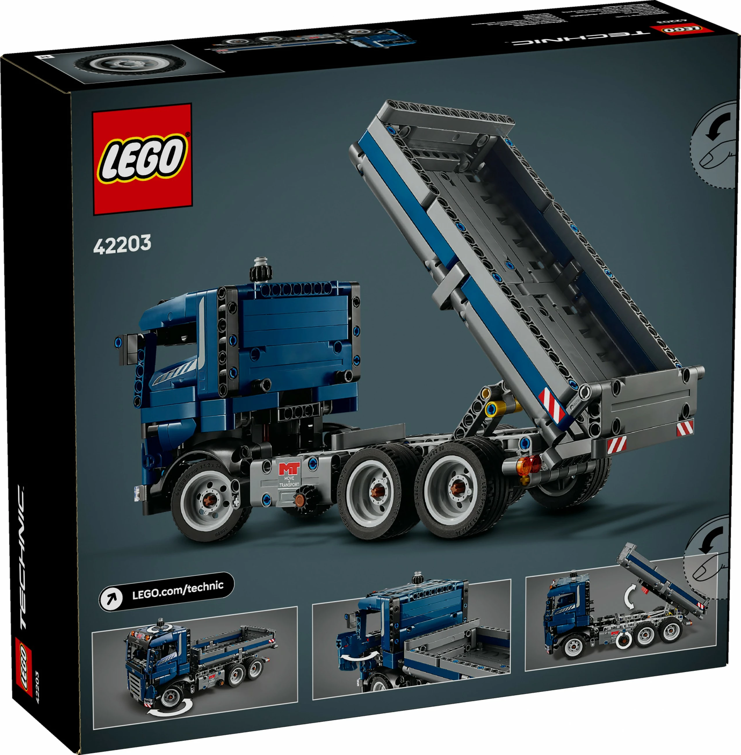 Gradbeni komplet LEGO Technic premetni tovornjak, 462 kosov, večbarven