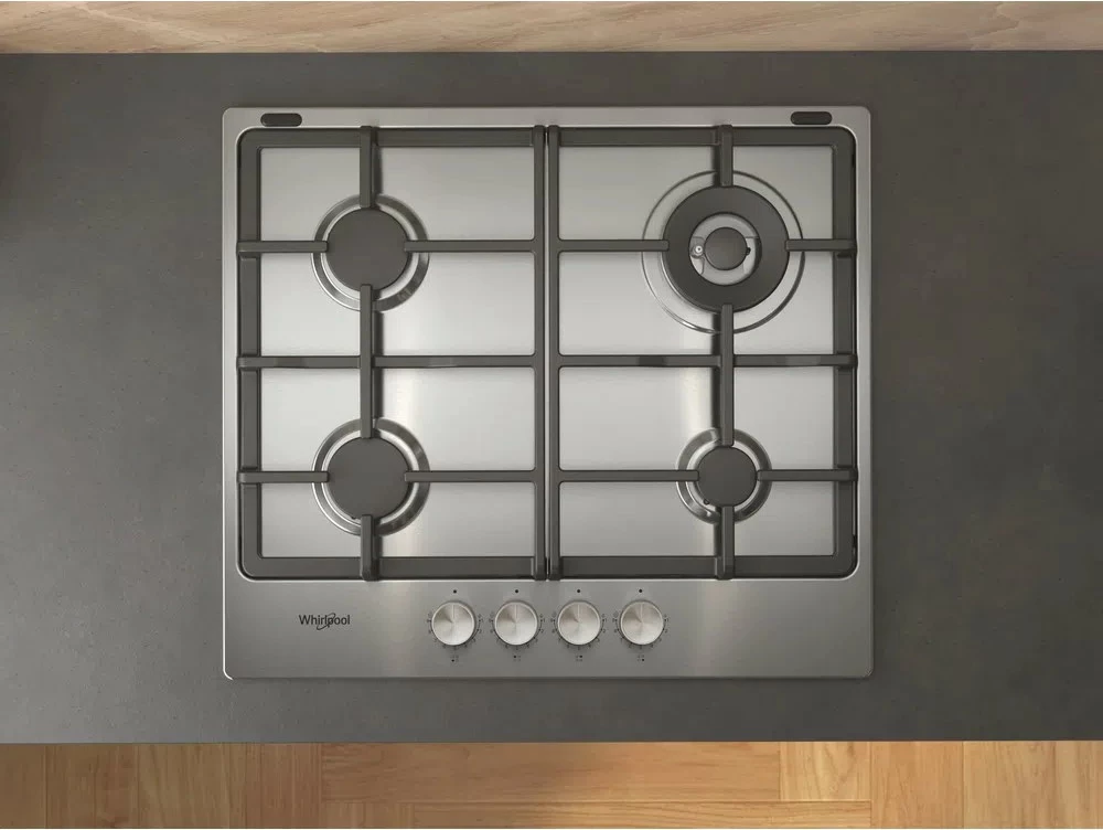Plinska kuhalna Whirlpool TGML661IXR, 4 gorilniki, inox