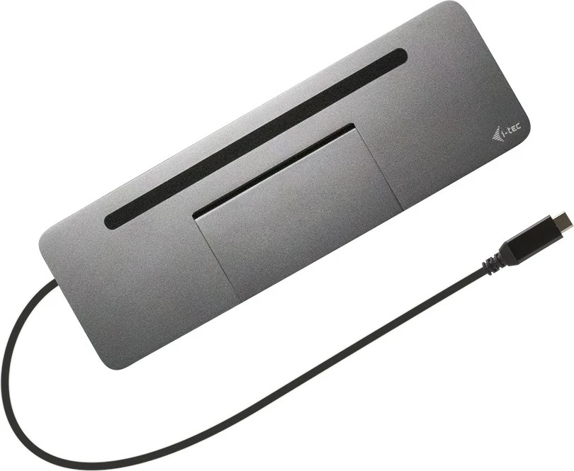 Ergonomična metalna postaja za priklop I-Tec USB-C 4K, siva
