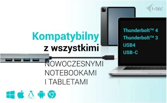 Računalniško ohišje za dok i-tec C31NANOHDM2DOCPD, 2x HDMI, USB-C, 100W, kovina, črno
