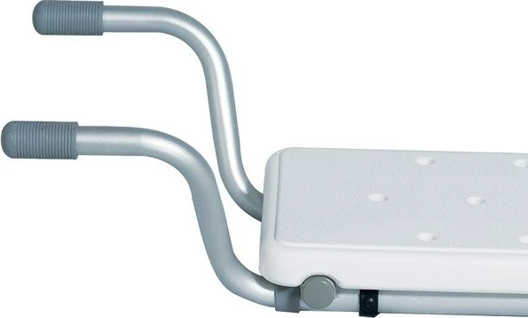 Stol za kopel, nastavljiv, svetlo siv, MDH