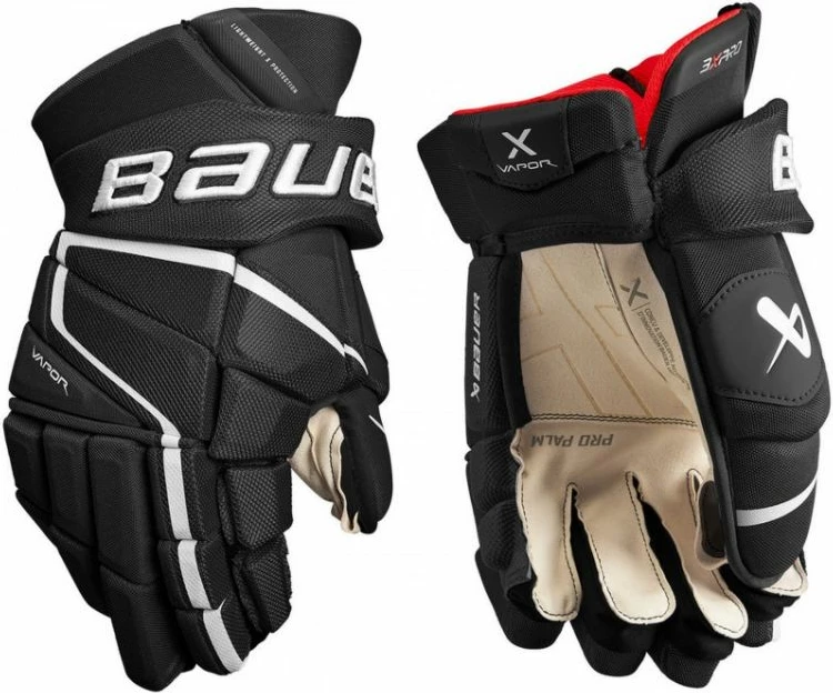 Hokejske rokavice za moške Bauer, črno/sive