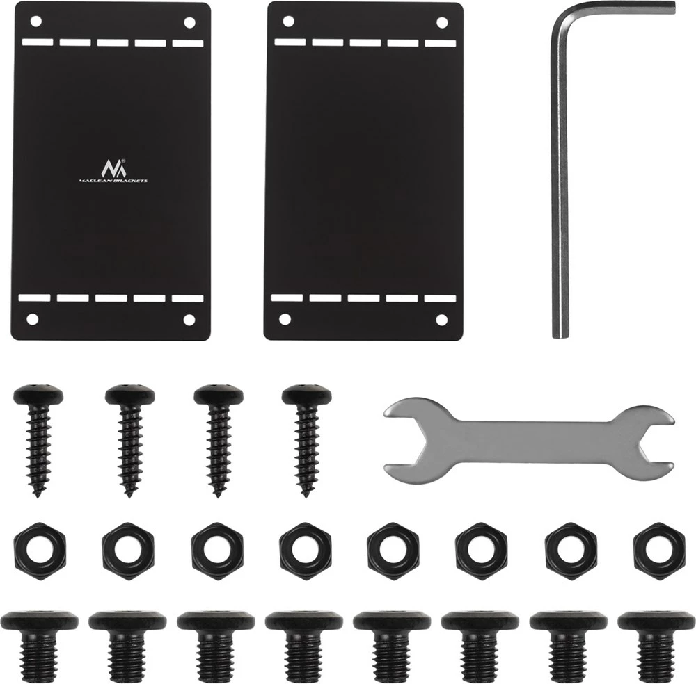 Organizator kablov pod pisalno mizo Maclean MC-107 B, jeklo, črn