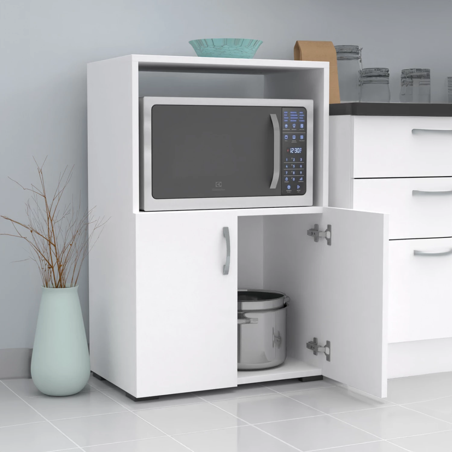 Kuhinjska omarica NITO FH18197.01 melamin v beli barvi 60x36x92H cm