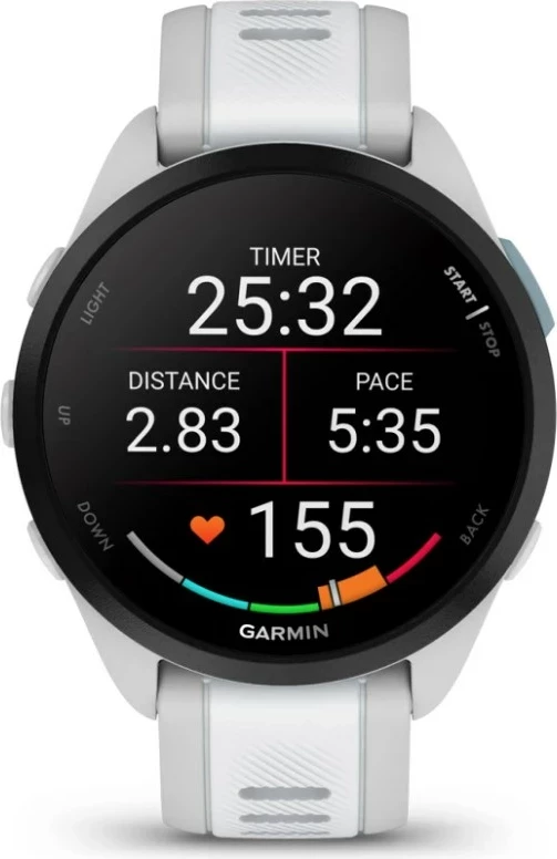 Pametna ura za šport Garmin Forerunner 165, 1,2" AMOLED, GPS, srebrna