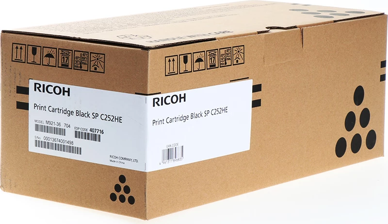 Toner Ricoh Type C252E 407716, 6500 strani, XL, črn