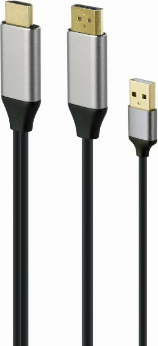 Aktivni adapter HDMI na DisplayPort Gembird A-HDMIM-DPM-01, 4K 60Hz, črn