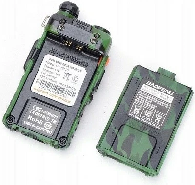 Walkie-talkie kamuflažni BAOFENG UV-5R HTQ, 1800 mAh, komplet z dodatki