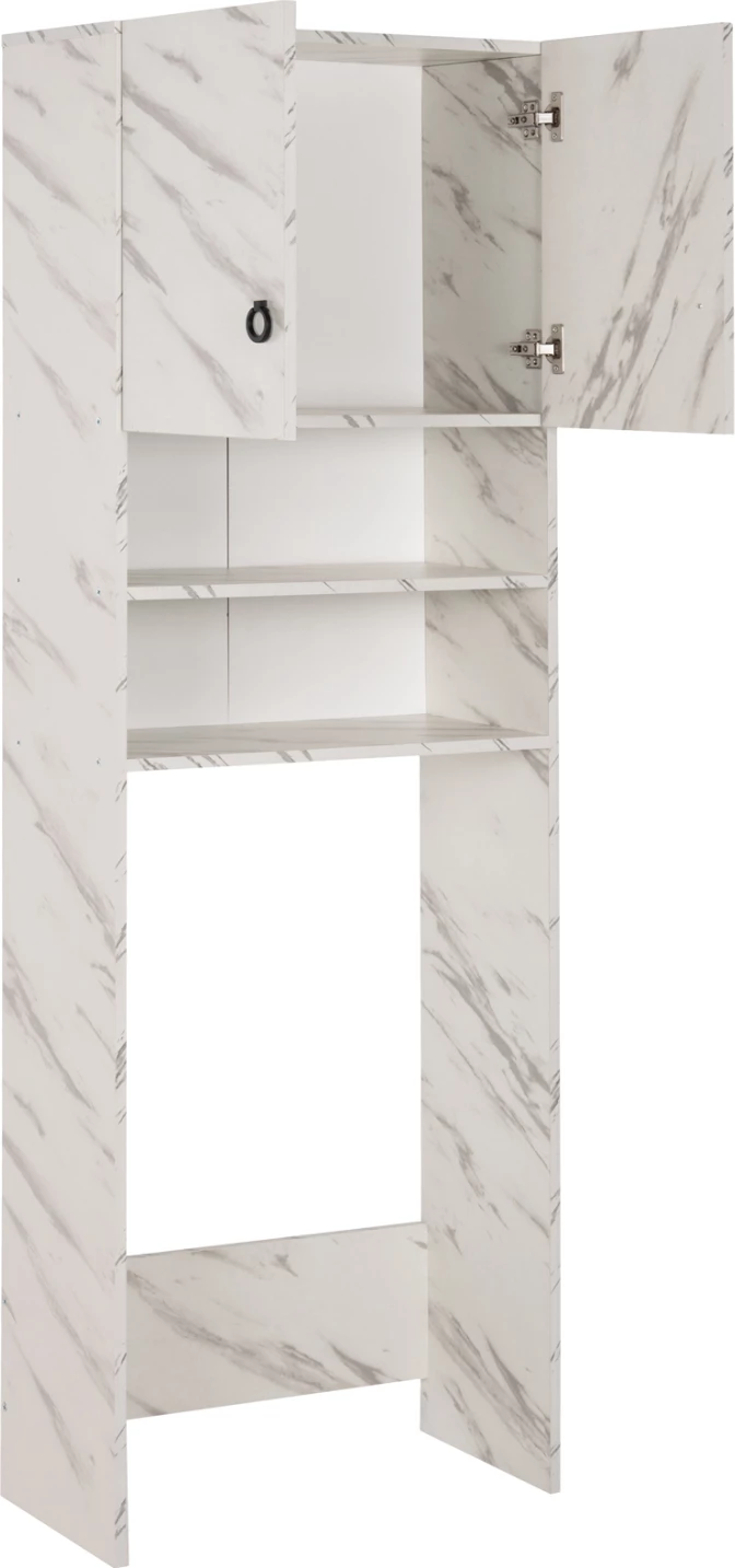 Pohištvo za pralni stroj TERRY FH9122.12 z omarico in policami melamin belo marmor 64Χ29Χ181Hcm