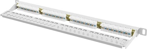 Patch panel, 24 vtičev, Lanberg, siva