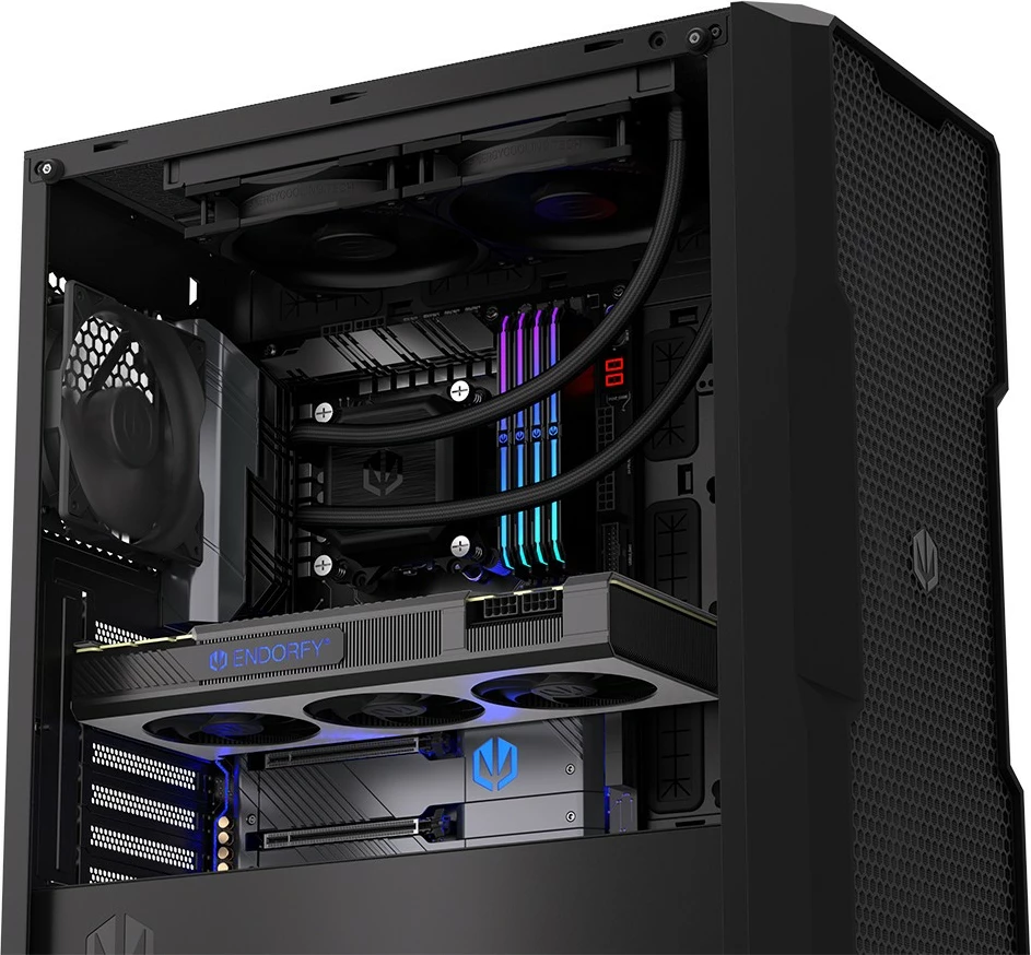 Vodna hladilna enota za procesor Endorfy Navis F240, 240 mm, 2x12 cm ventilatorja, črna