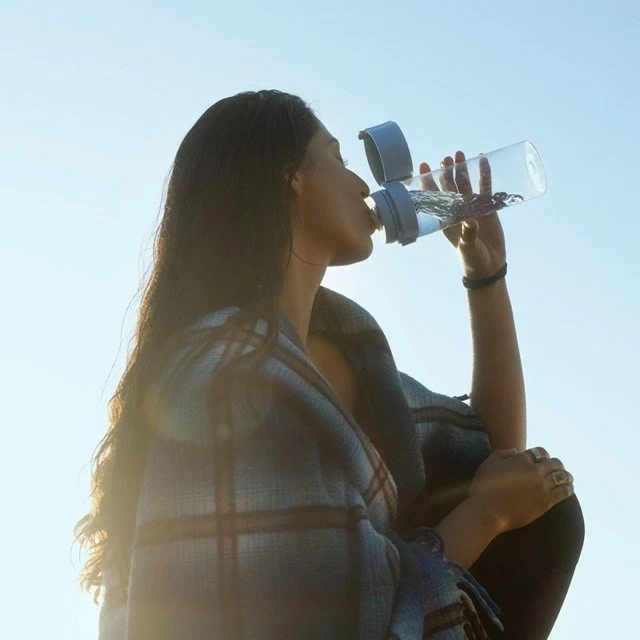 Steklenica za vodo z filtrom BRITA Vital 0,6 L, pastelno modra, 2 kosa