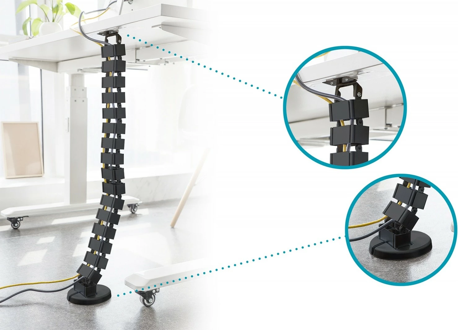 Organizator kablov Digitus DA-90505, 1,3 m, črn