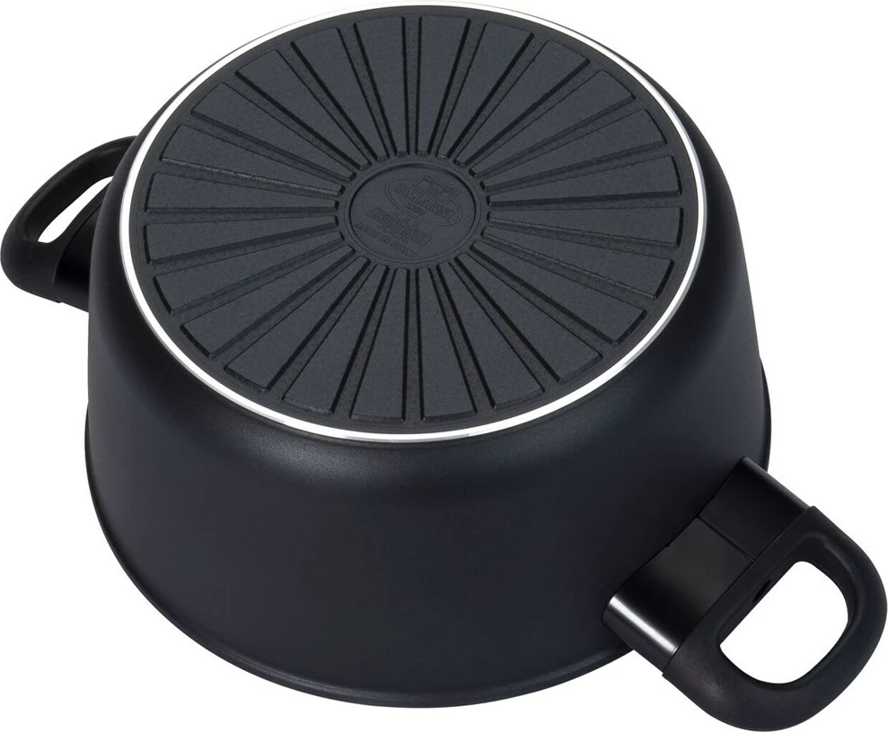 Lonec, 24 cm, aluminij, s steklenim pokrovom, črn BALLARINI 75002-921-0