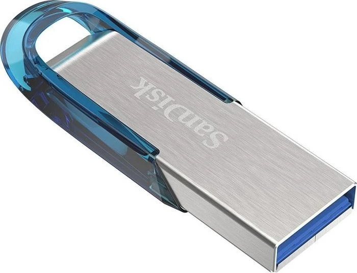 USB ključek 32 GB SanDisk Ultra Flair, USB Type-A, 3.2 Gen 1, modro-srebrn