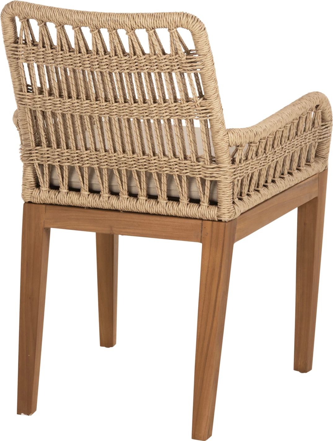 Stol STARDOM iz tikovine in vrvi v naravni barvi 57x65x83H cm