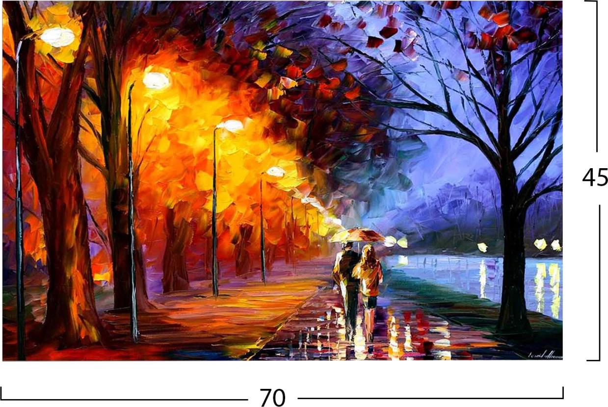 Stenska umetnost Aleja ob jezeru FH7193.04 45X70X3 cm