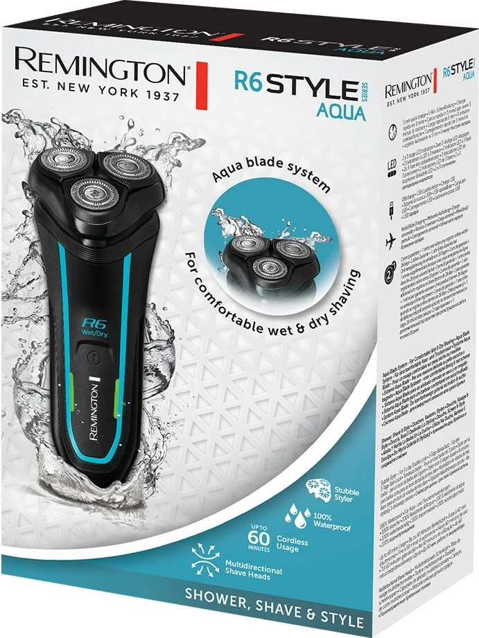 Rotacijski brivnik Remington R6000, črn