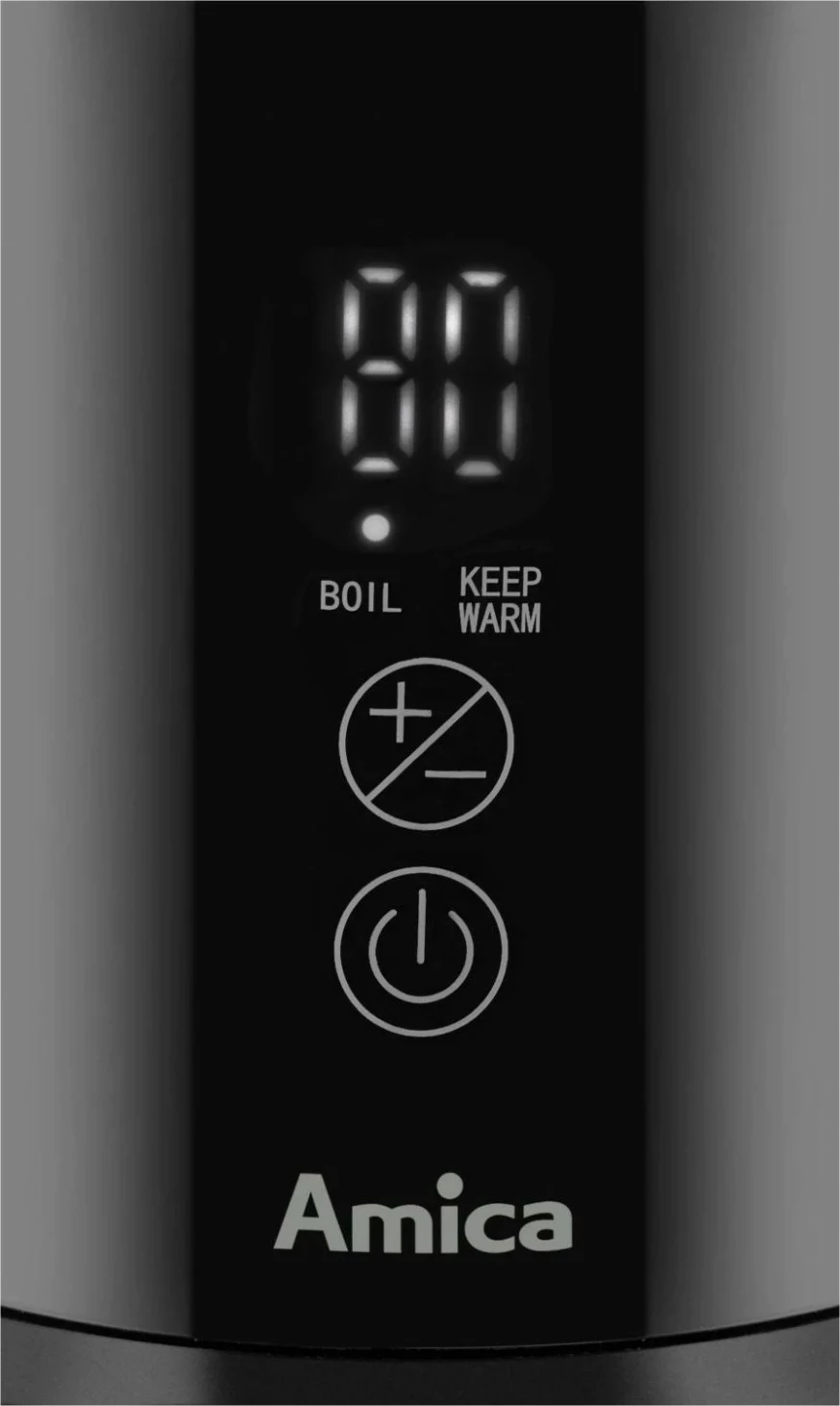 Električni čajnik Amica KF 6012 Digital, 1,5 l, 2200 W, črn