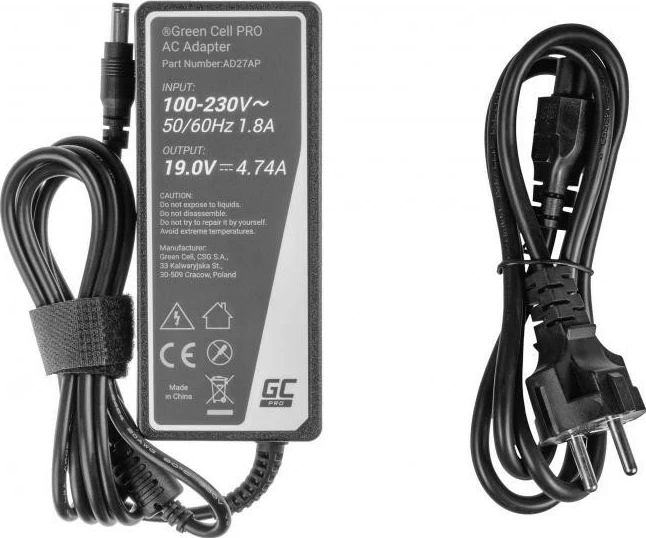 Napajalnik Toshiba AD27AP 19V 4,74A 90W, zelen PUER CELLE